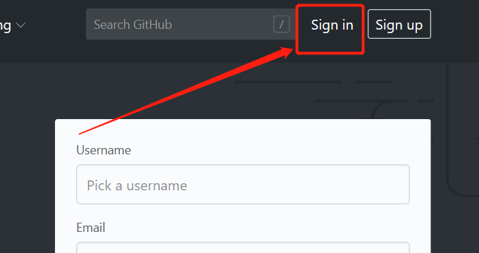 登录github